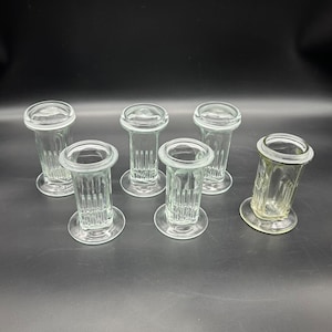 Vintage Wheaton Glass Medical Slide Smear Jars Lids Clear Decorative Laboratory