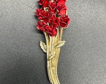 ゴールド色の額縁☆薔薇柄☆中古