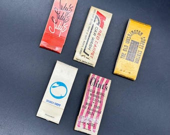 Fundas para cajas de cerillas coleccionables antiguas, lote pequeño de 5 mini cajas de helados de los años 1970 y 1980