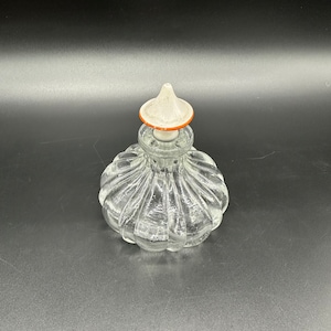 Vintage Perfume Bottle With Stopper Glass Vanity Decor