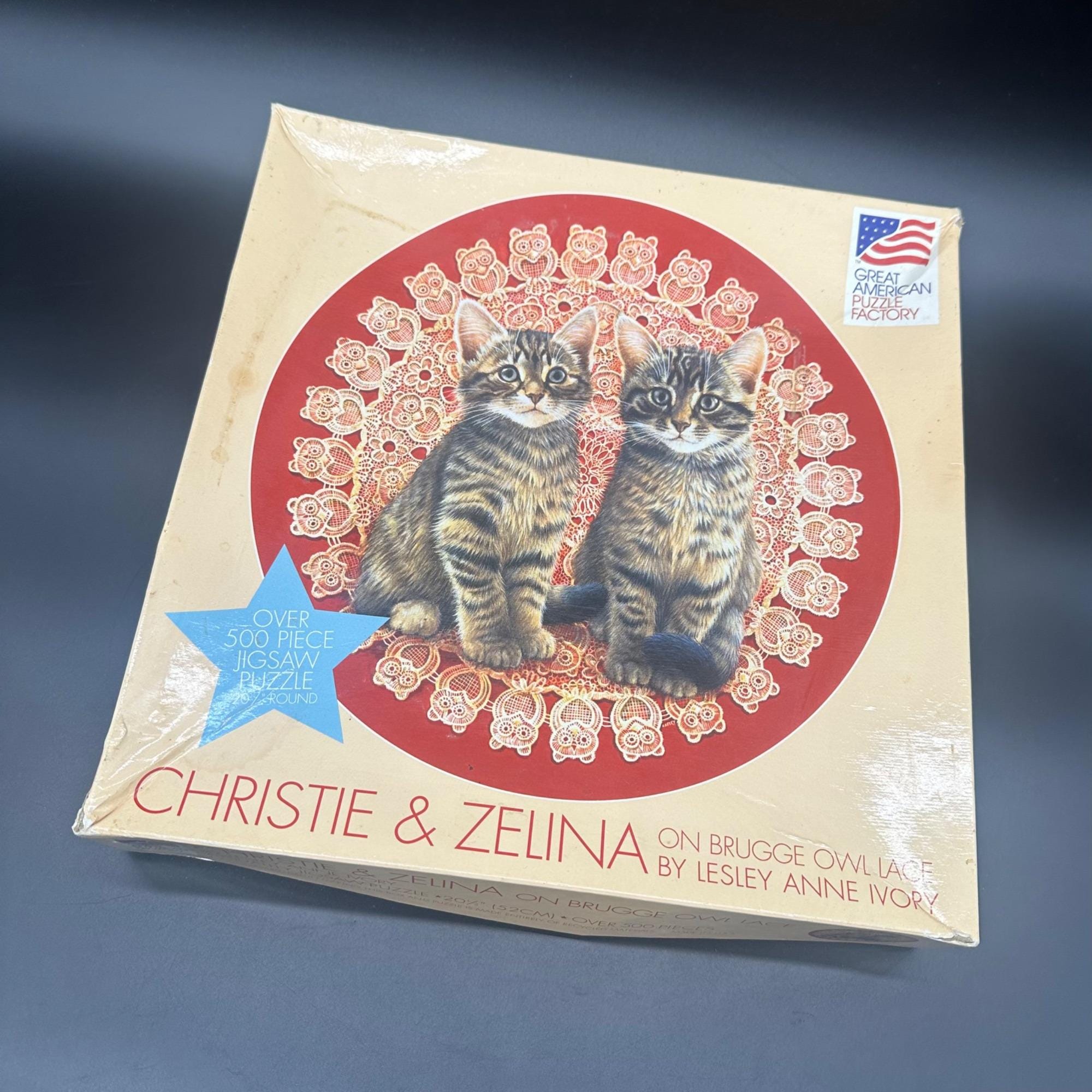 ヴィンテージ キャット ジグソーパズル 500ピース Christie & Zelina 