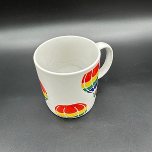 Vintage Rainbow Mug Hot Air Balloons Cup FTD 1980s