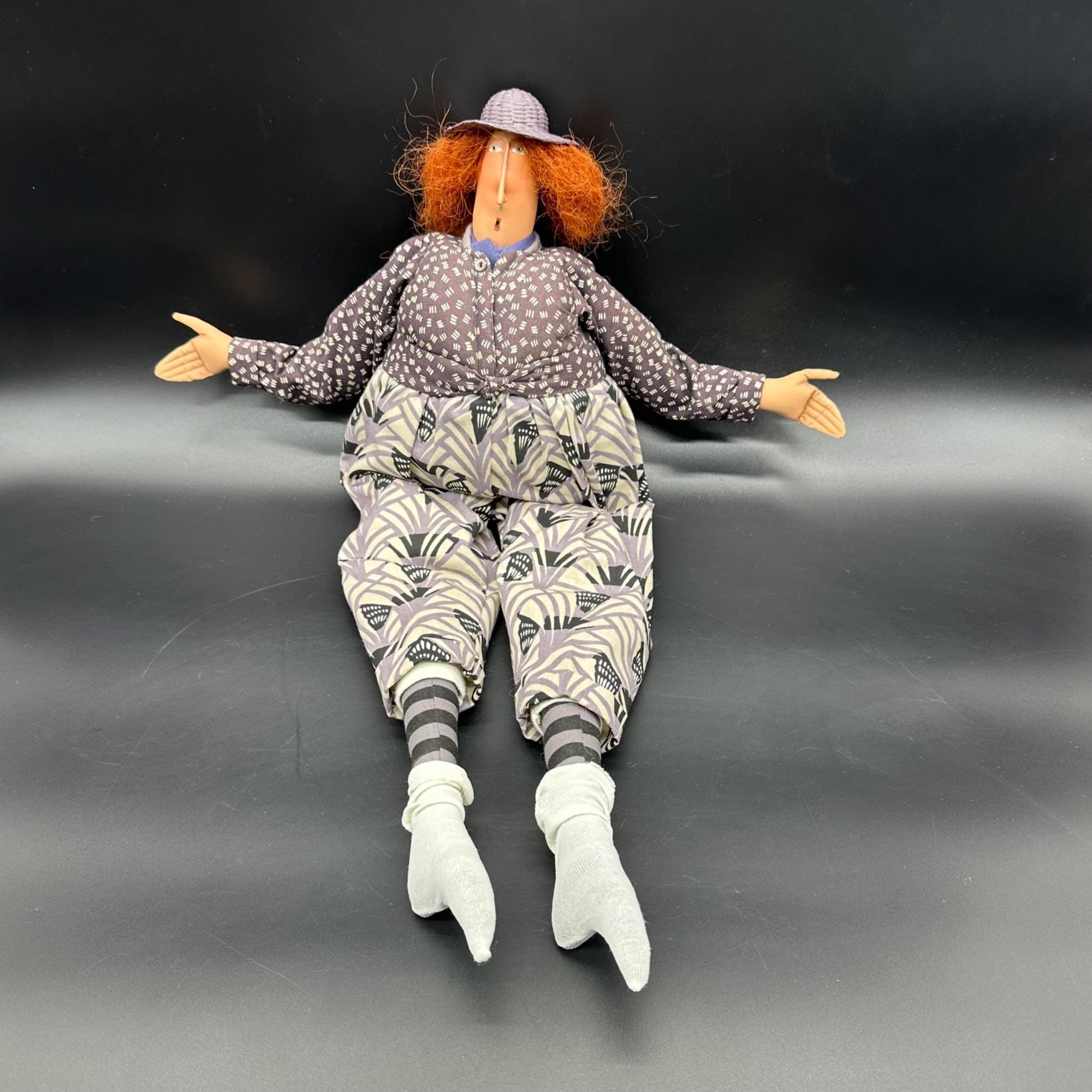 ヴィンテージ ドール フォークアート ハンドメイド クロス アンナ