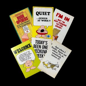 Ziggys Door Openers Vintage Messages 1980 Posters Lot of 6 Double Sided Cartoon