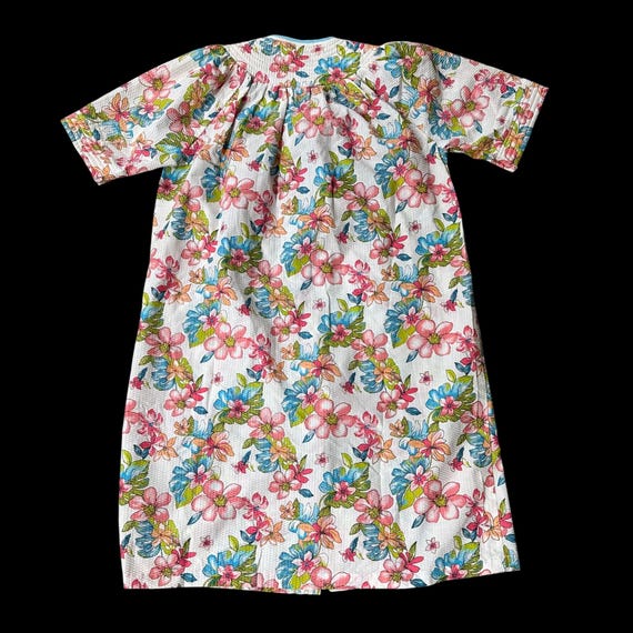 Vintage Duster Robe Housecoat Floral  Pockets Tro… - image 3