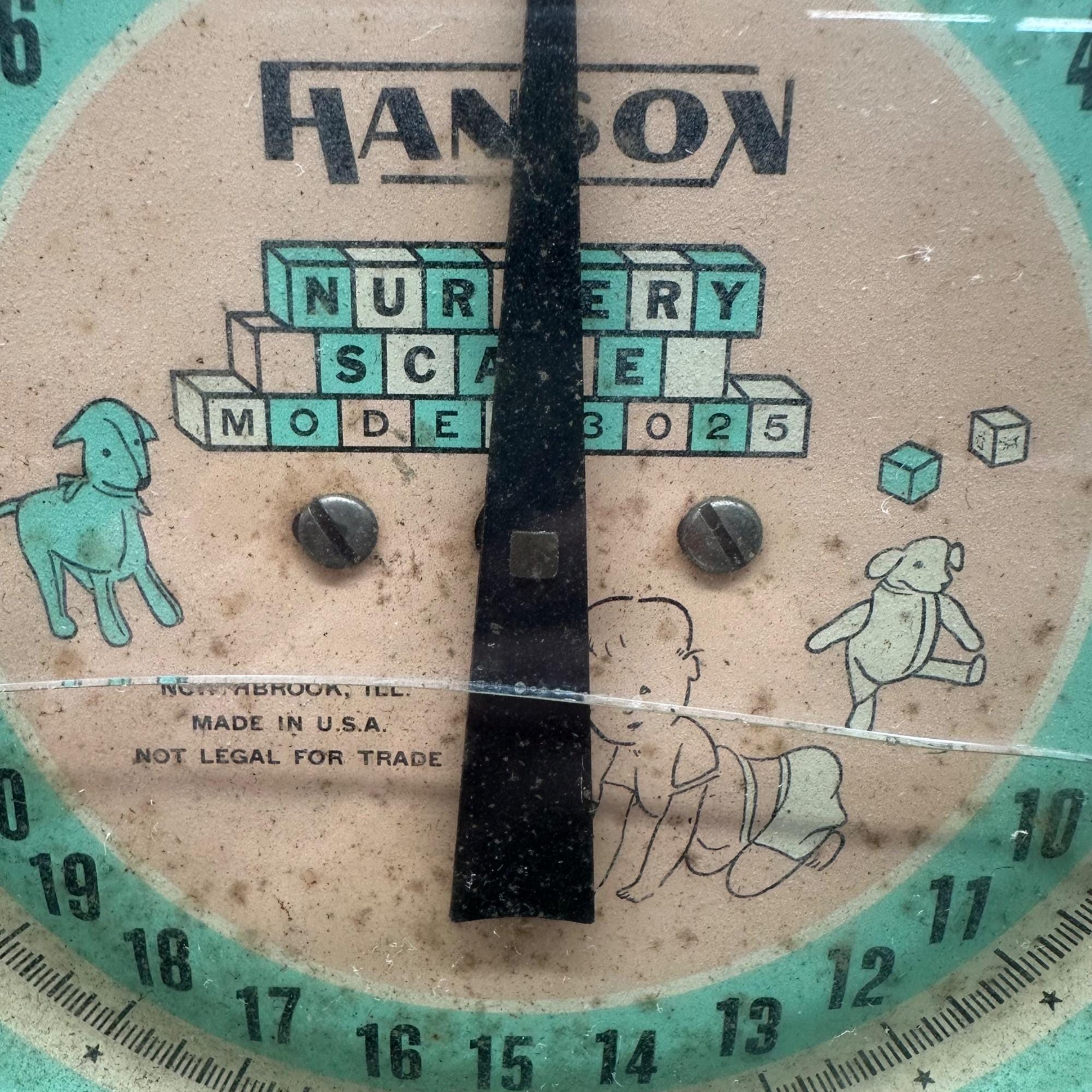 ヴィンテージ HANSON ハンソン社のベビー用体重計1930's 飾り物希少品 ヴィンテージ HANSON ハンソン社のベビー用体重計1930´s 飾り物