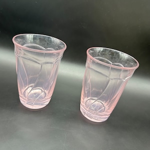 Vintage Tumblers Pink Glasses Noritake Sweet Swirl Pink Highball