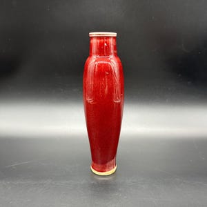 Vintage Red Vase Laslo Mikasa 1980s Oxblood Flowers Japan Retro Accent Decor