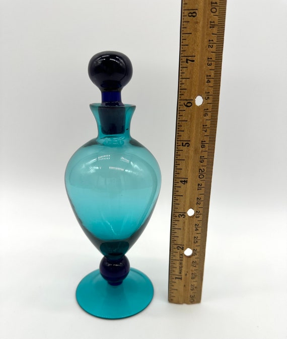 香水瓶 ガラス瓶 コバルトブルー ゴールド フラワー フィリグリー 香水