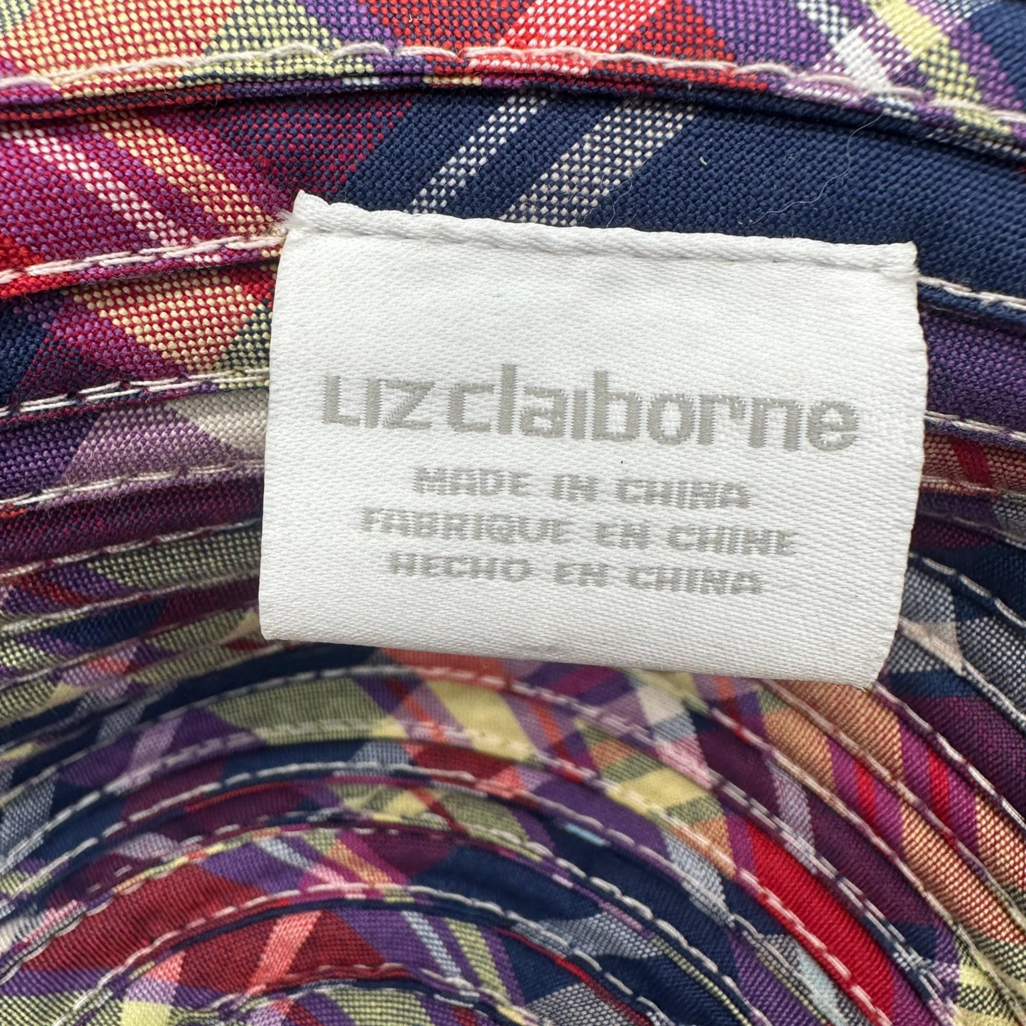 Vintage Plaid Hat 1990s Pink Blue Flower Brooch Accent Y2K Womens Liz Claiborne Liz Claiborne Hat - Etsy Canada main image 3