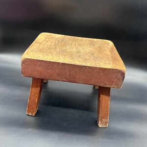 Vintage Fußhocker aus Holz rustikalen Bauernhaus kleinen Schritt Hocker Riser Primitive