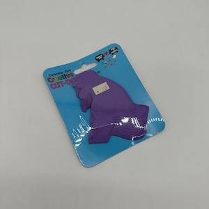 Vintage Paper Notes Creative Cut Outs Purple Dinosaur Calendar Size New Old Stock