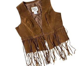 90年代ヴィンテージ タンスエード フリンジベスト - ウエスタン