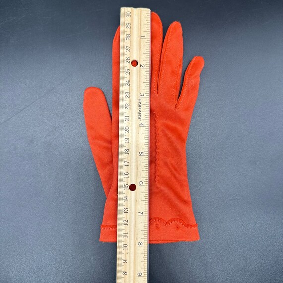 Vintage Ladies Gloves Burnt Orange Nylasuede by H… - image 8