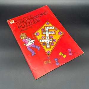 Vintage Educational Activity Book Easy Breezy Crossword Puzzles Whitman 1978