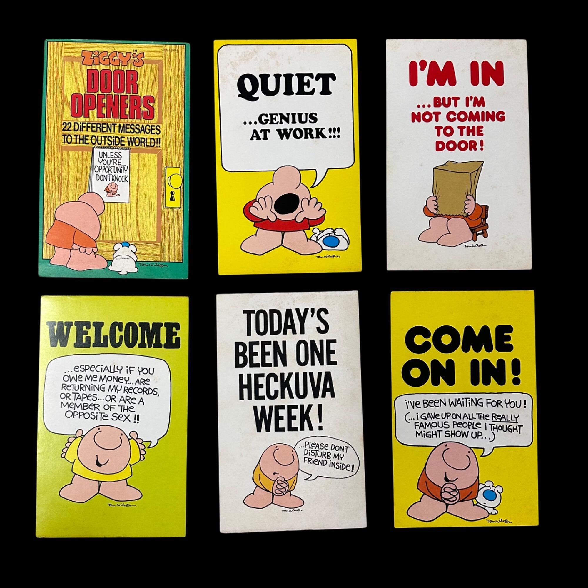 Ziggys Door Openers Vintage Messages 1980 Posters Lot of 6 Double