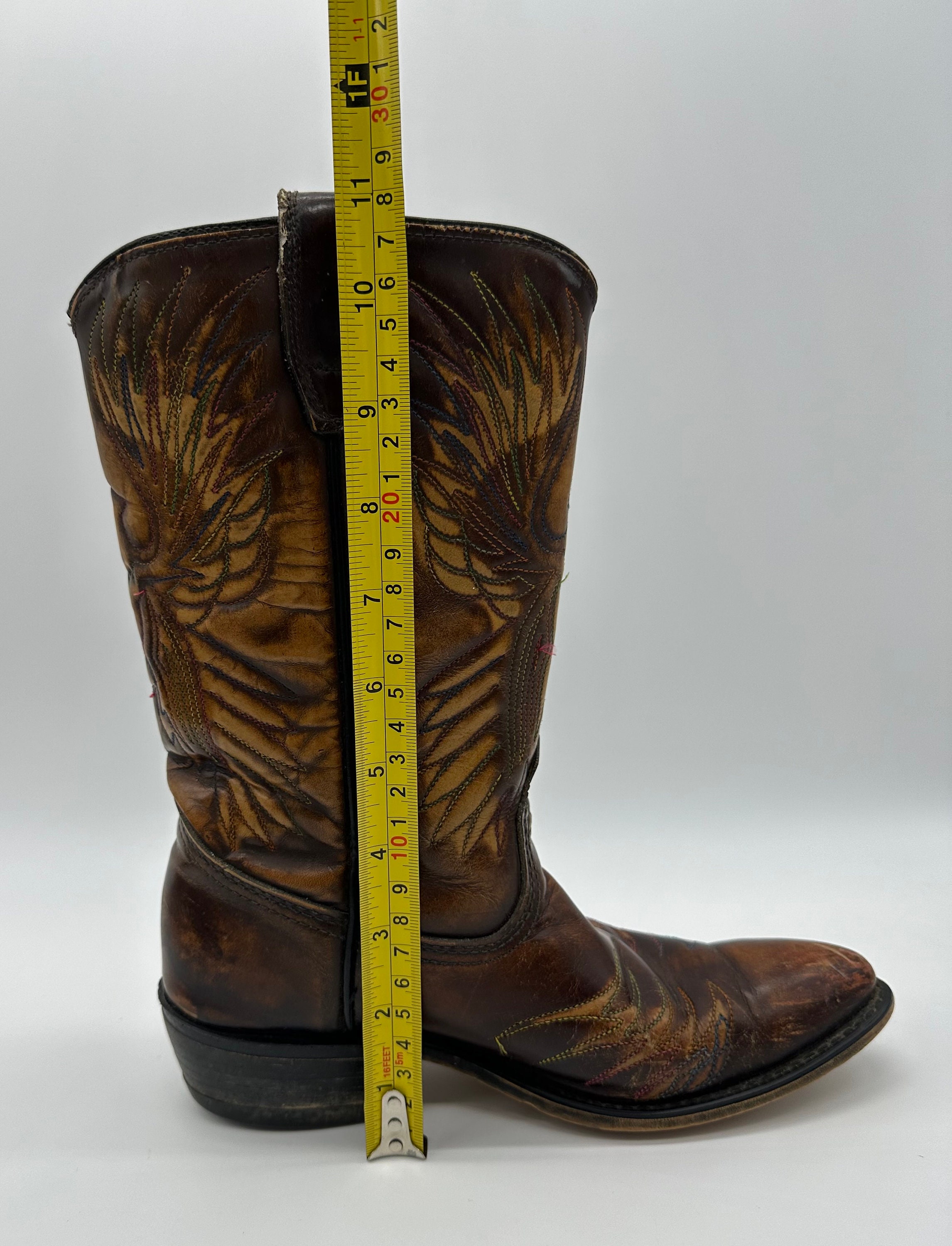 本物 Screaming Boots Cowboy Western Vintage Eagle 1974 Acme 靴