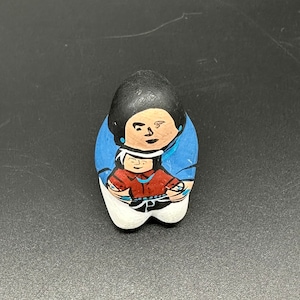 Vintage Navajo Storyteller Figurine Mother One Child Signed Pottery