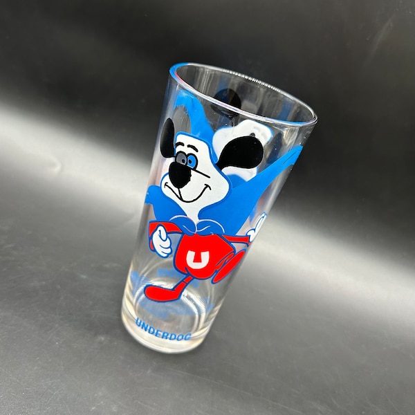 Vintage Tumbler 1970s Pepsi Collector Series Leonardo TTV Underdog Glass Cartoon