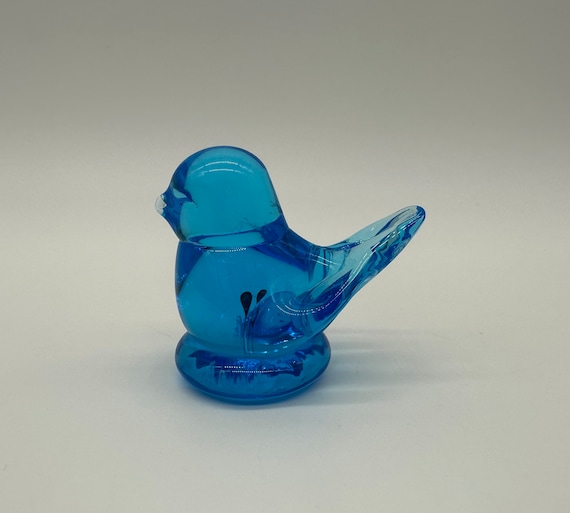 アートガラスの鳥 ヴィンテージ 幸せの青い鳥 置物 彫像 手作り - Etsy