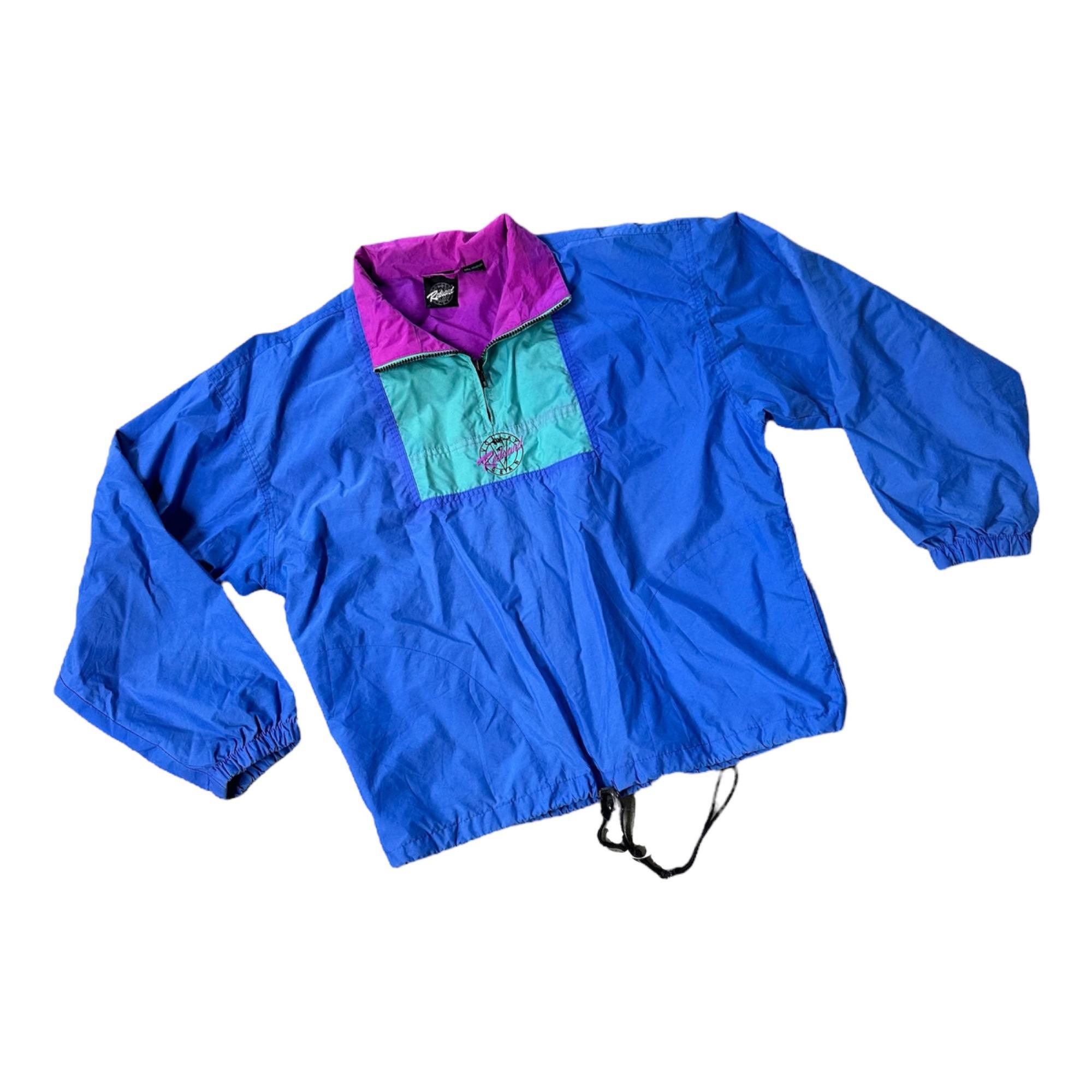 Vintage 90s Redsand Volley Gear Windbreaker Jacket S Blue Purple