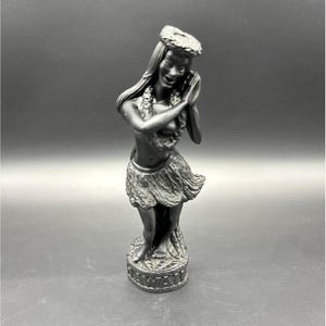 Vintage Hula Girl Figurine CoCo Joes Hawaii Dancer Lava Aloha Kitsch Souvenir