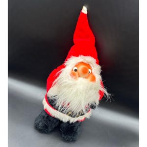 Vintage Santa Claus Kitschy Christmas Stuffed Plush Rennoc 1980s Santakin Doll