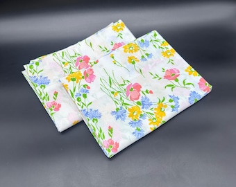 Poszewki na poduszki Vintage Floral Cannon Monticello USA Standard Wildflowers Lata 80.
