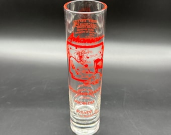 Vintage Arkansas Working Mans Problem Solver Shot Glass Novelty Gift Souvenir