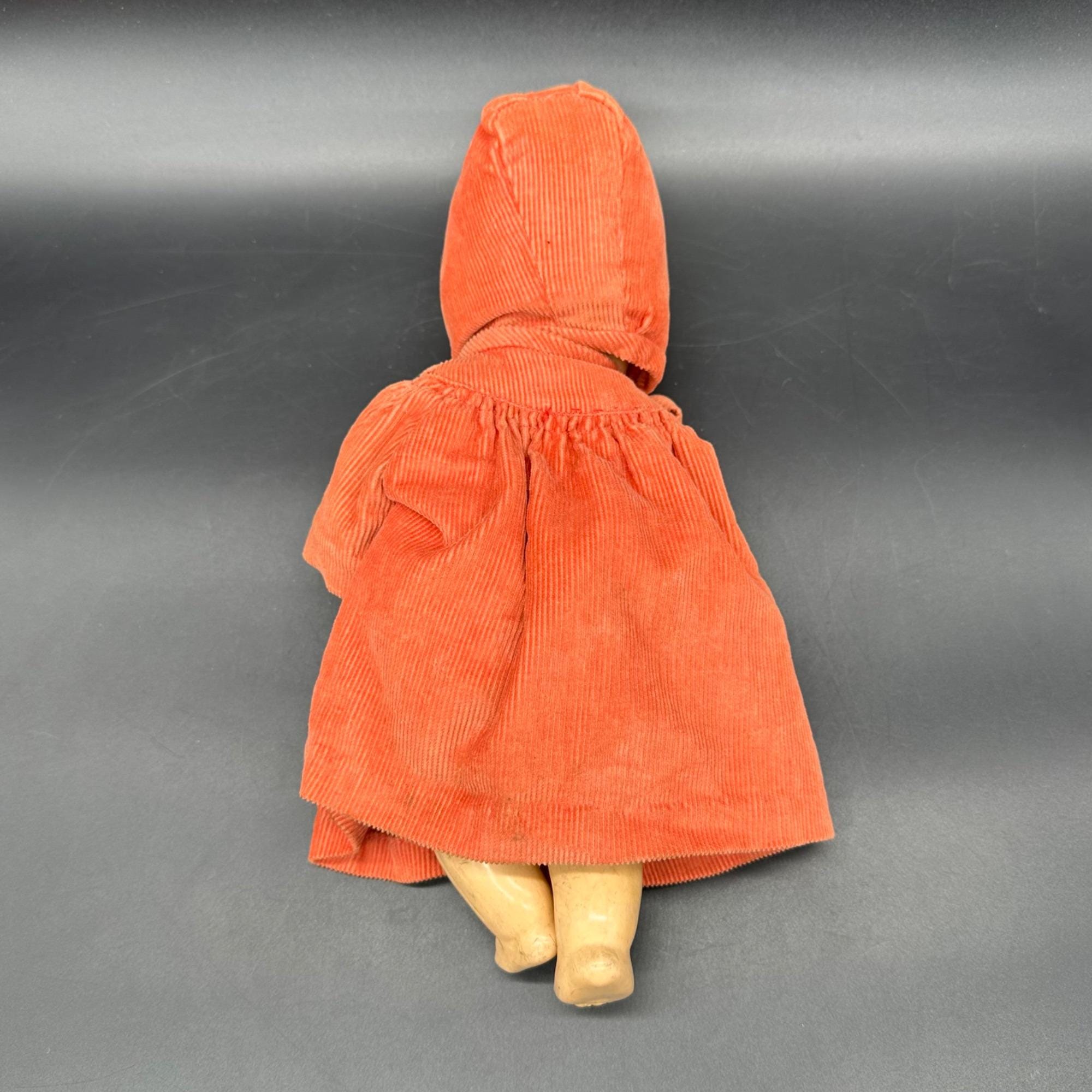 ANCIEN Poupee Chaperon Rouge Doll Red Riding Hood Bambola Rotkäppchen