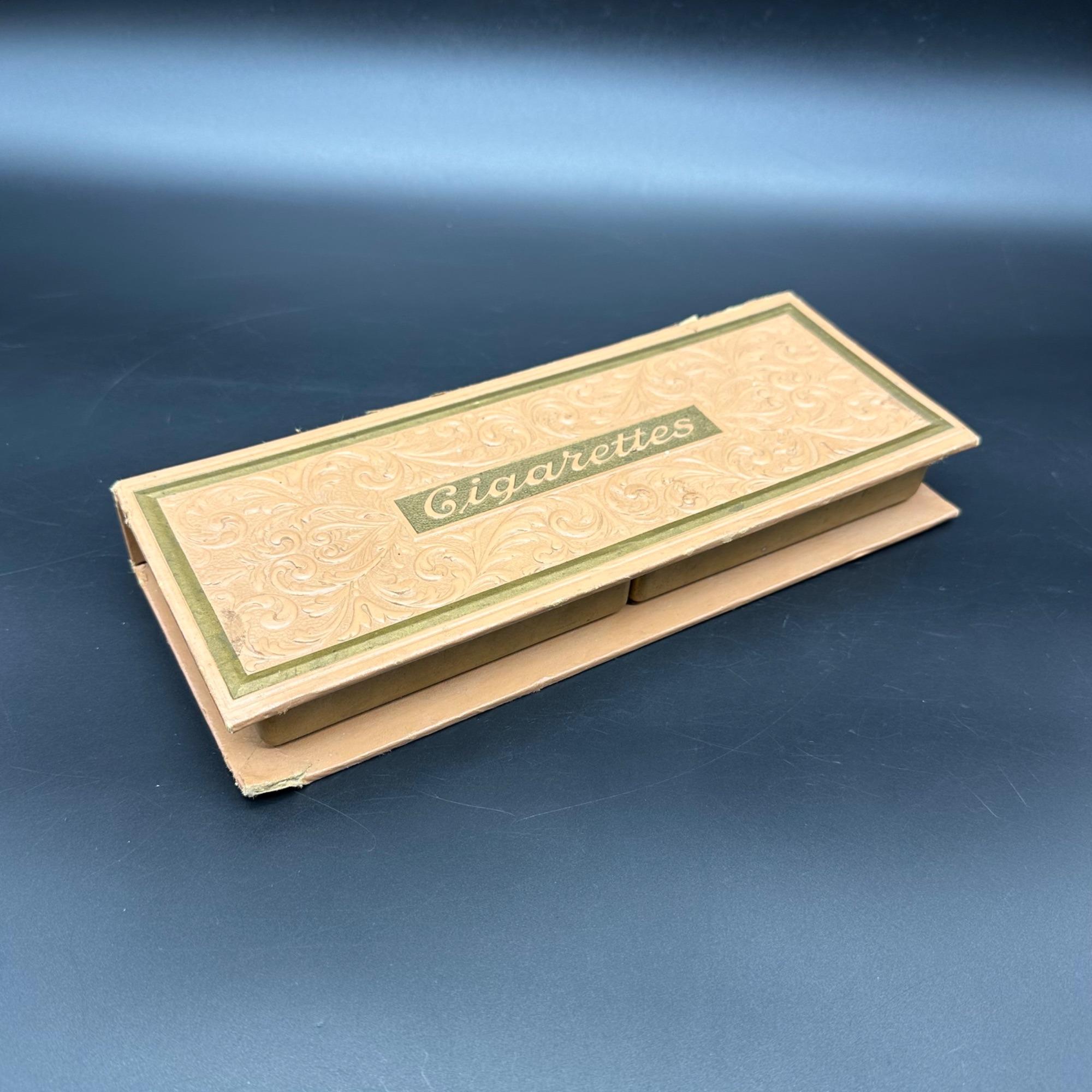 Vintage Embossed Cardboard Cigarette Box Retro Storage Container Trinket  Jewelry 1950s
