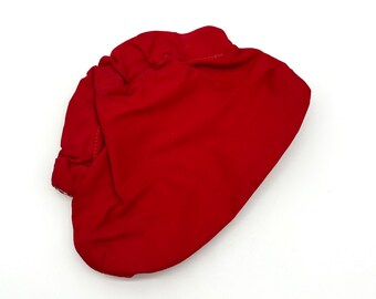 Vintage Red Handbag Purse Canvas Gingham Retro Pinup Clutch Bag Ruffled Kiss Close