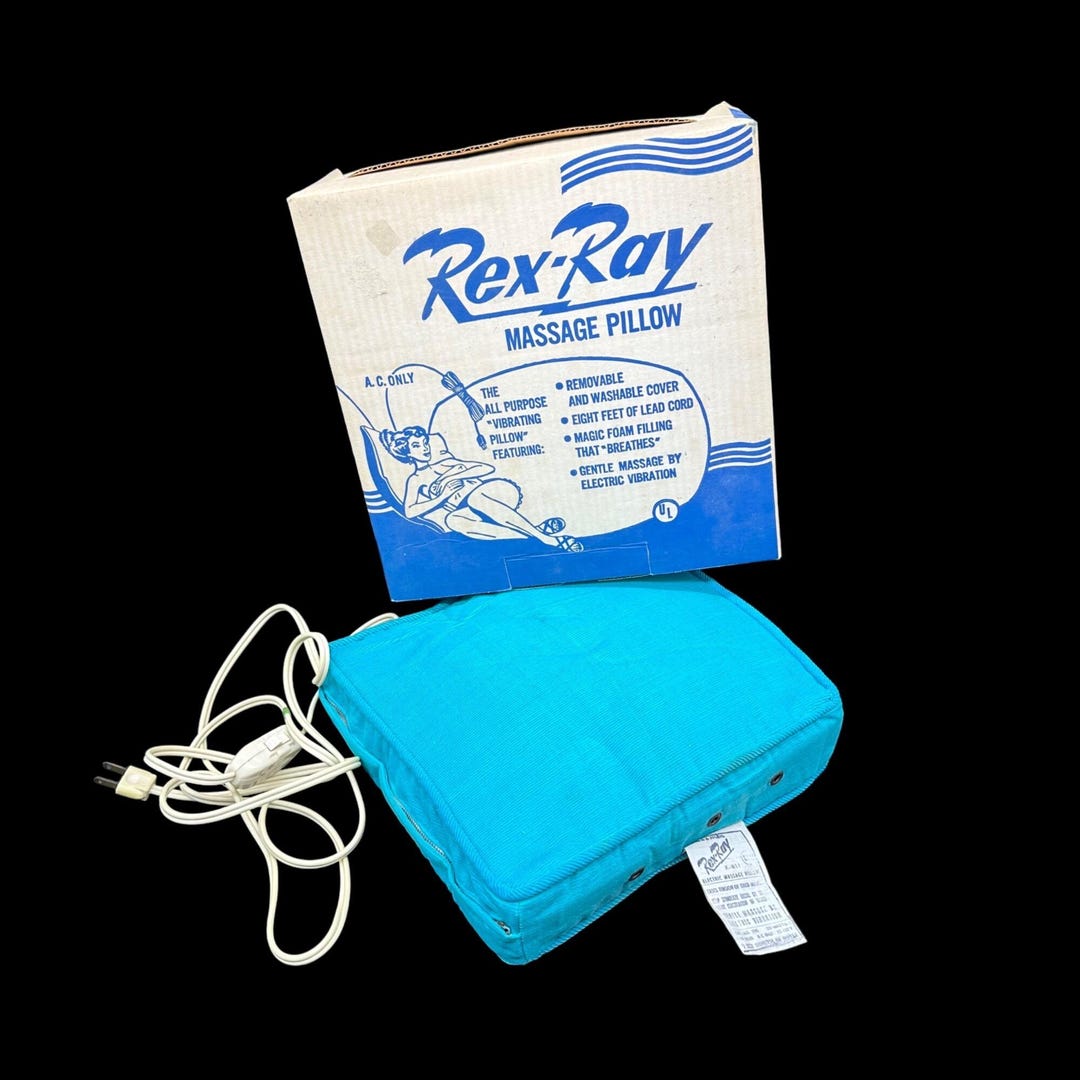 Vintage Rex Ray Vibrating Massage Pillow 1950s Ladies Teal Blue Therapeutic  - Etsy