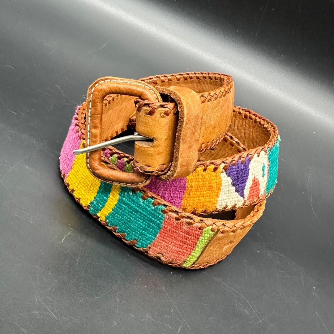 A Tail We Could Wag Cotton & Leather Belt - Handmade Guatemalan