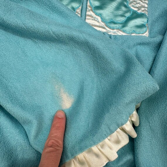 Vintage Housecoat Robe Duster Baby Blue Clouds 19… - image 8