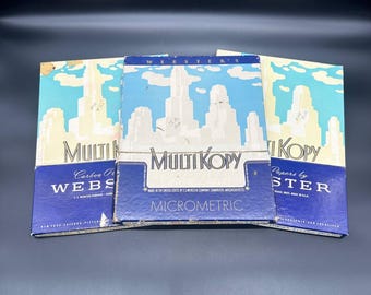 Vintage Multikopy Carbon Papers By Webster Retro Office Decor Stationery As Is