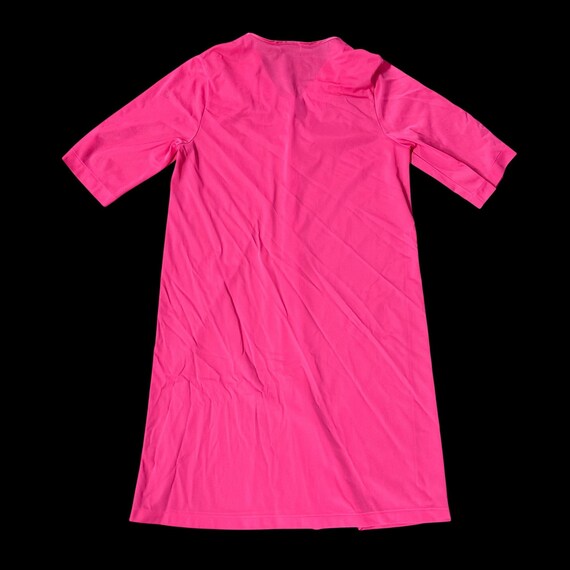 Vintage Robe Duster Housecoat Pink 1980s Floral B… - image 3