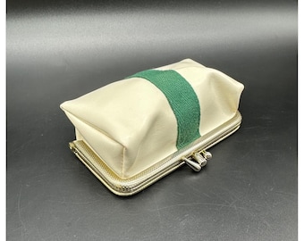 Vintage Coach 7219 Multifunction Purse Rare GREEN Wallet Leather