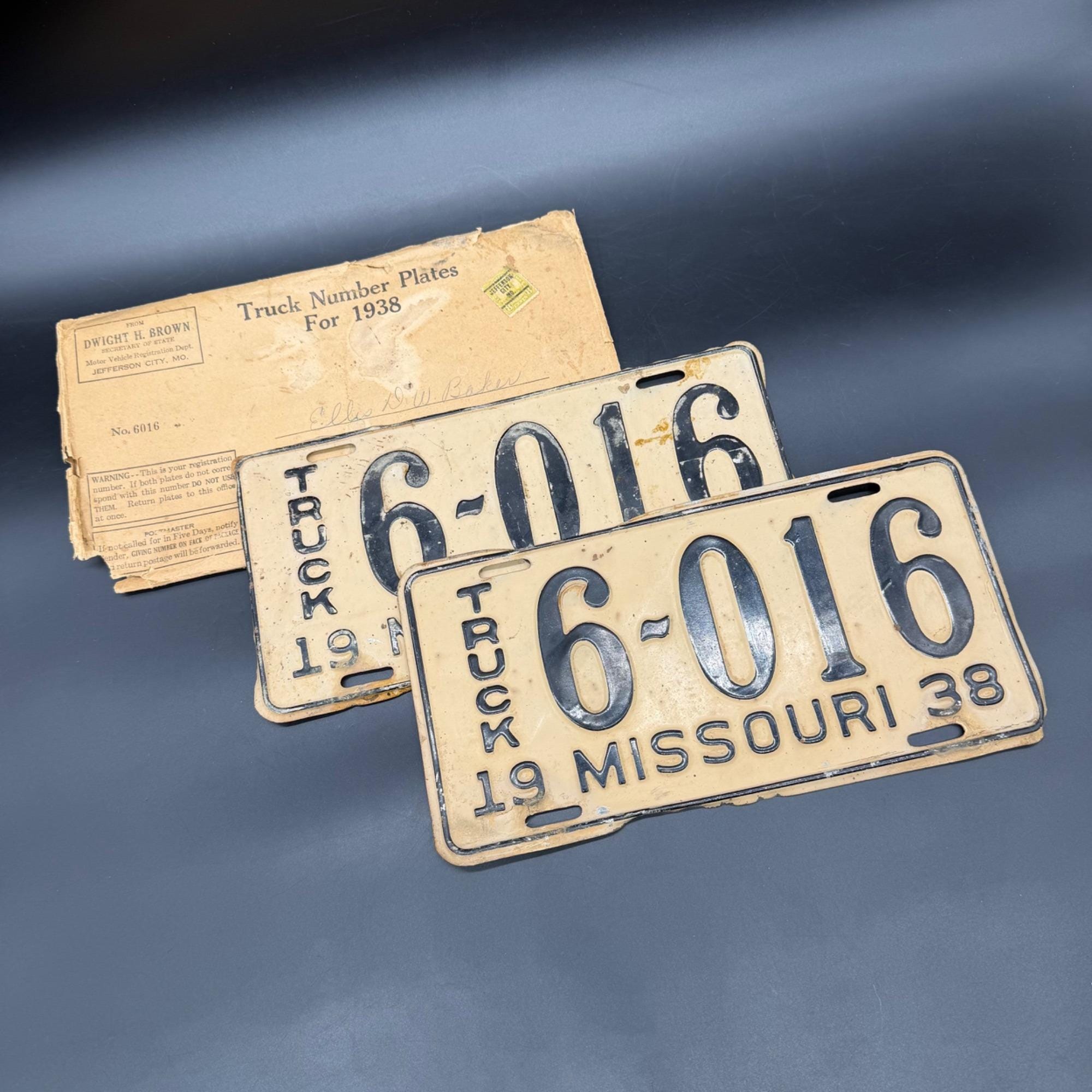 1938 Car Plate - Etsy