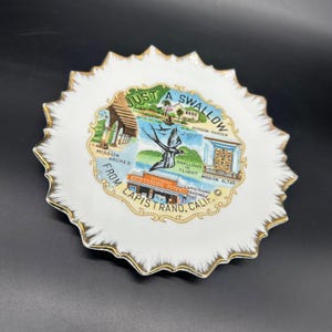 Vintage Wall Hanging Plate Just A Swallow Capistrano California Mid Century Kitschy
