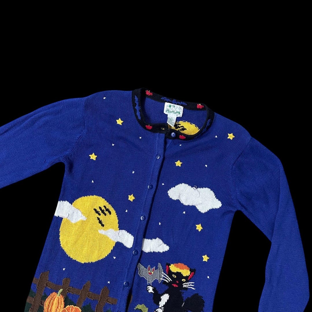 US vintage the Quacker Factory ニットカーデ NWT Vintage QUACKER FACTORY Christmas Embellished Cardigan Sweater