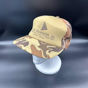Vintage Alamo Machinery Co Duck Camo Trucker Hut Camouflage Jagd 1980s Texas
