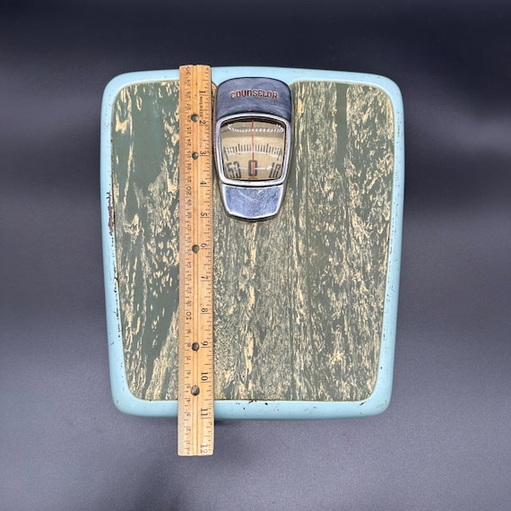 Vintage 1950s Counselor Bathroom Scale Bubble Glass Mid Century
