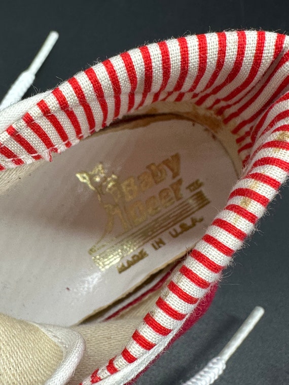 Vintage Baby Shoes Crib Doll Fabric Lace Up Baby Deer… Gem