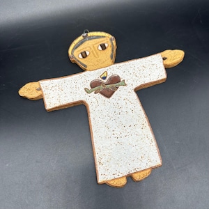 Handmade St Andrews Abbey Pottery Risen Jesus Hanging Art Valyermo California