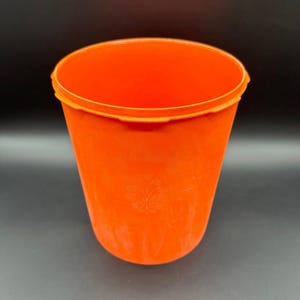 Vintage Tupperware Orange Servalier Plastic Canister USA Large 1970s Retro Storage Container No Lid AS IS