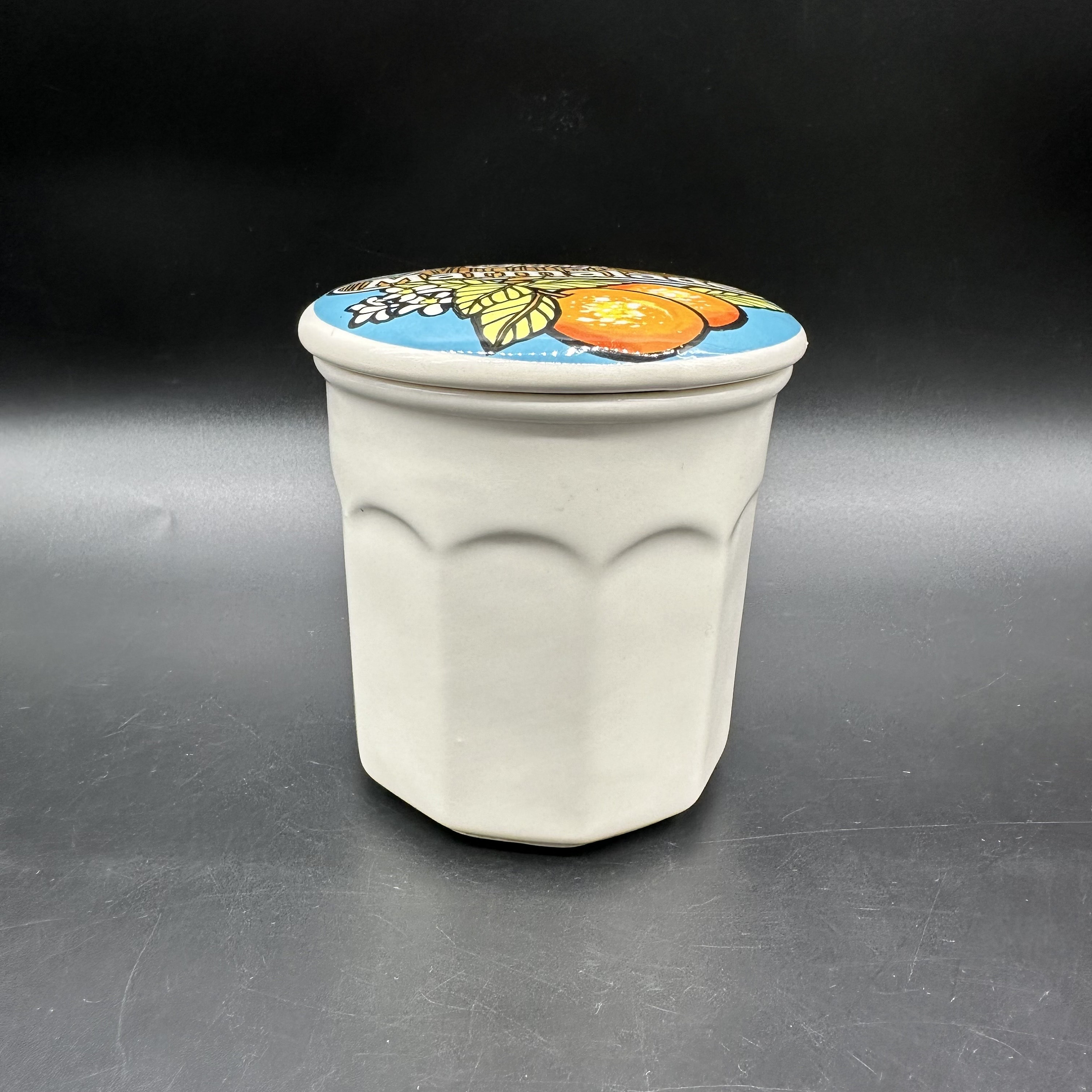 ヴィンテージ キャニスター ジャー 保存容器 1970 年代 オレンジ