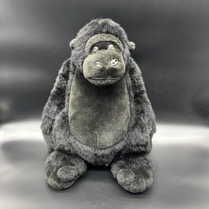 Peluche vintage gorilla giocattolo peluche 1999 Kids Of America scimmia nera