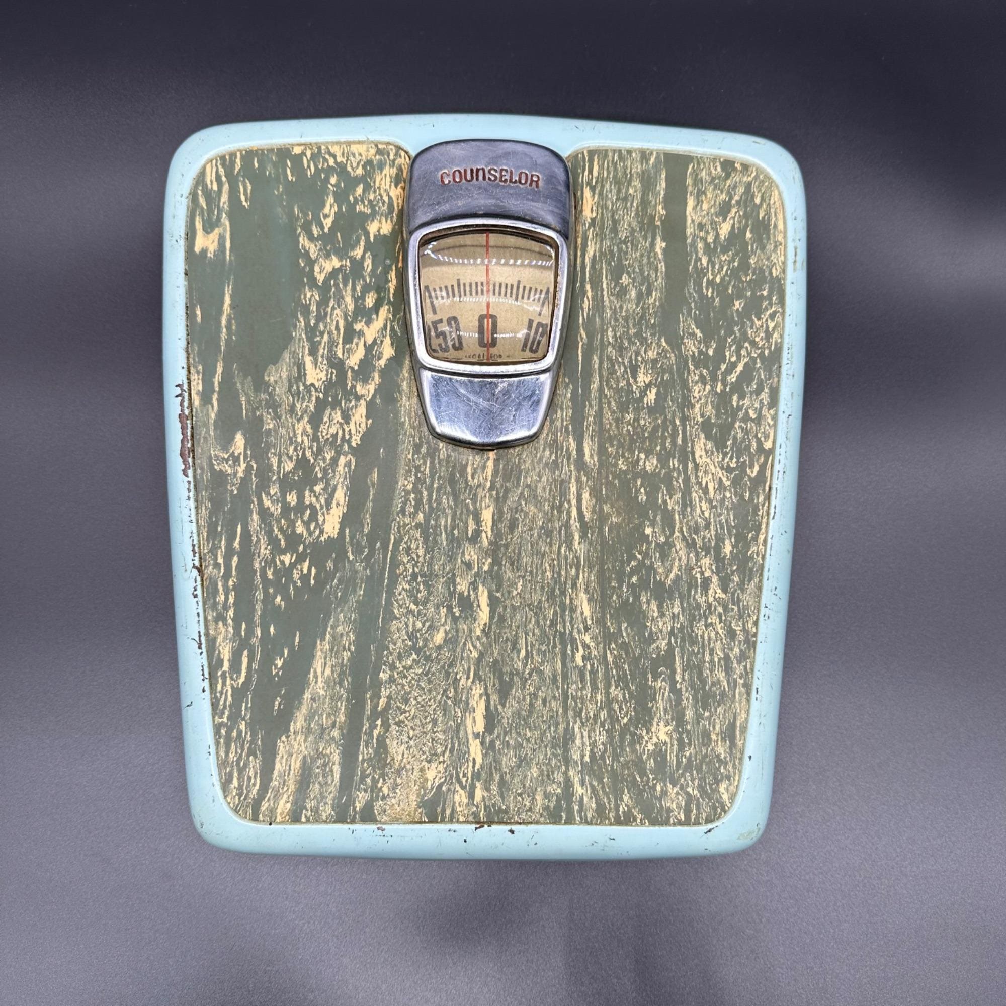 Vintage 1950s Counselor Bathroom Scale Bubble Glass Mid Century