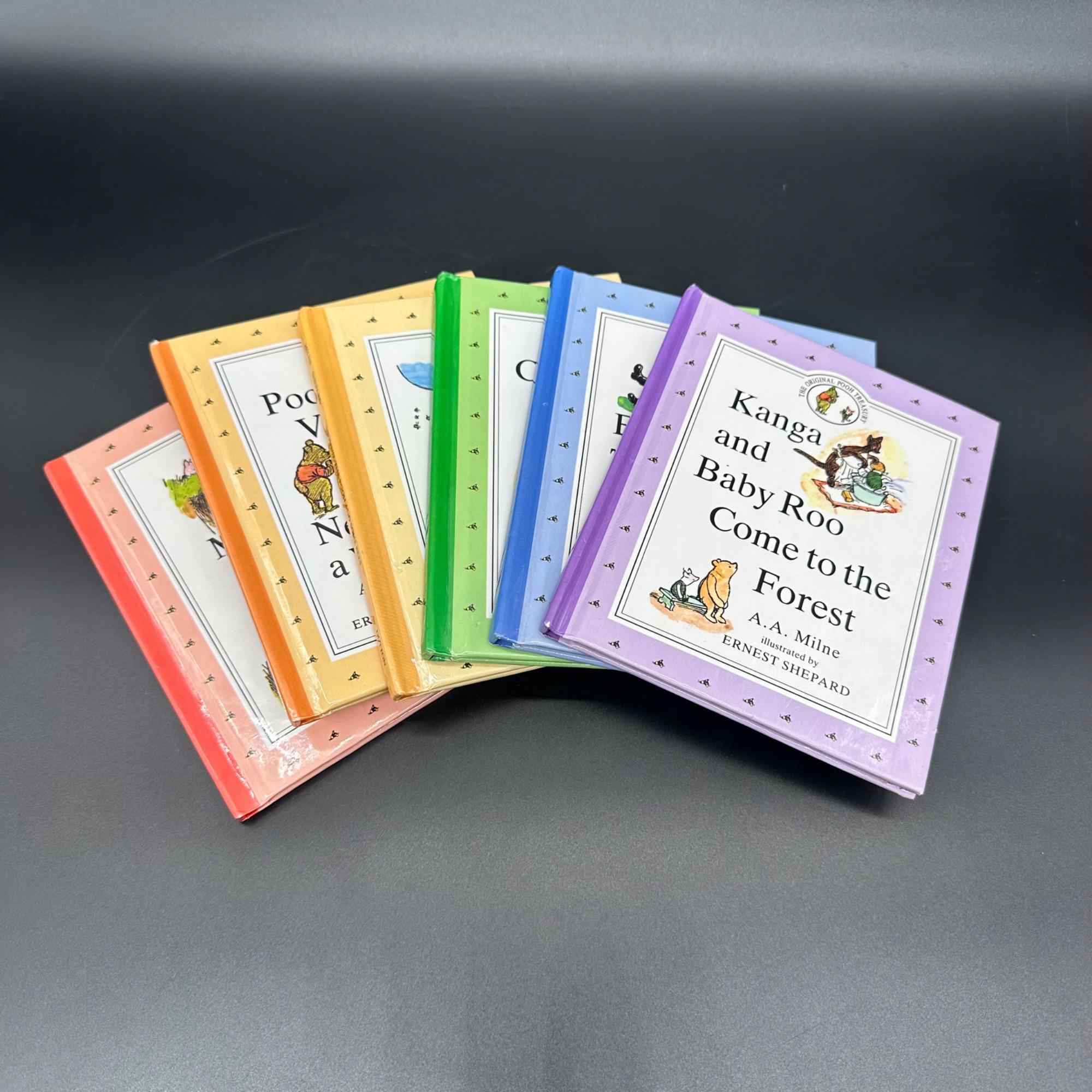 Vintage Winnie the Pooh Treasury Mini Book Lot of 6 1990 AA Milne Retro Hardcover